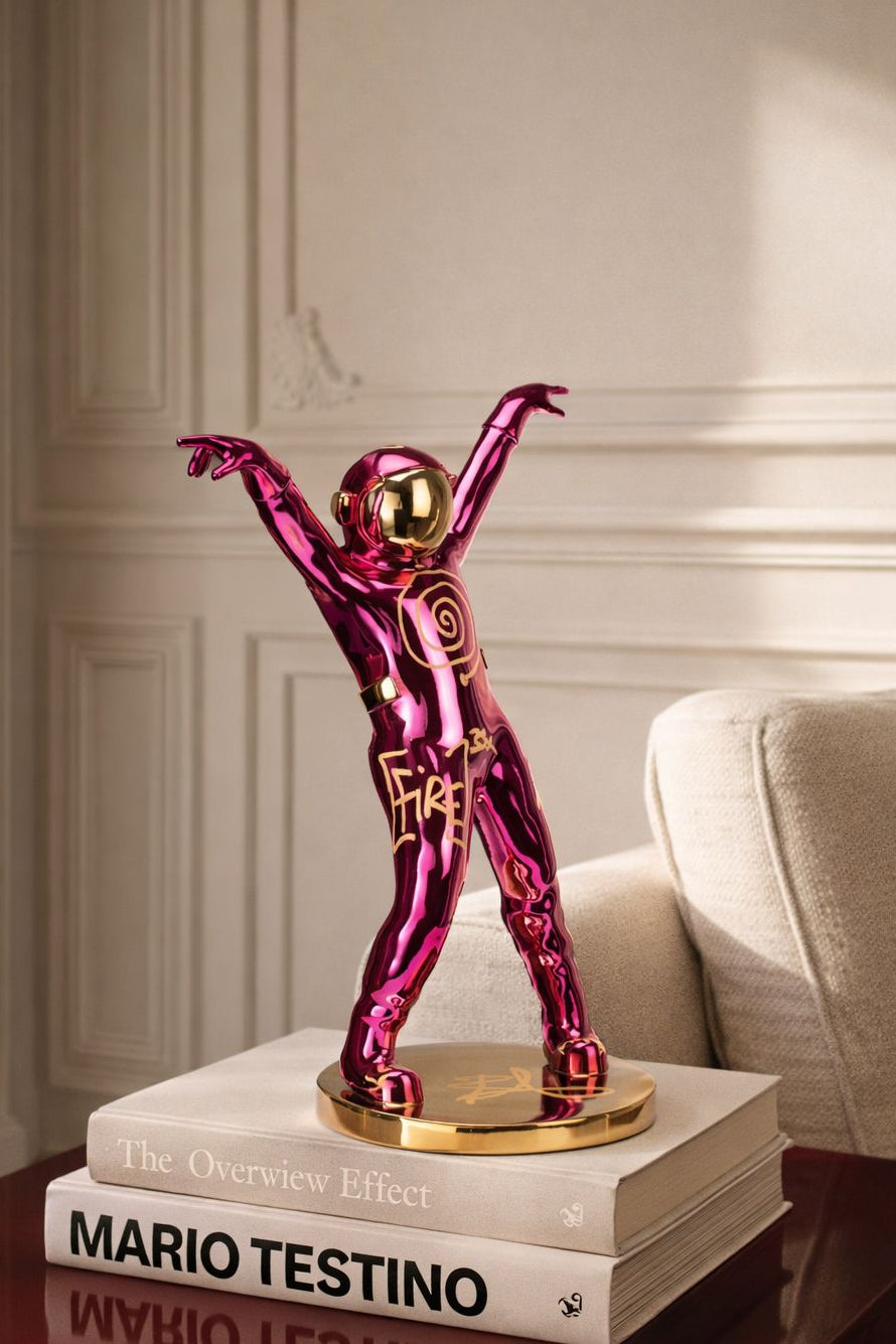 THE DANCING SPACEMAN (PINK/GOLD)