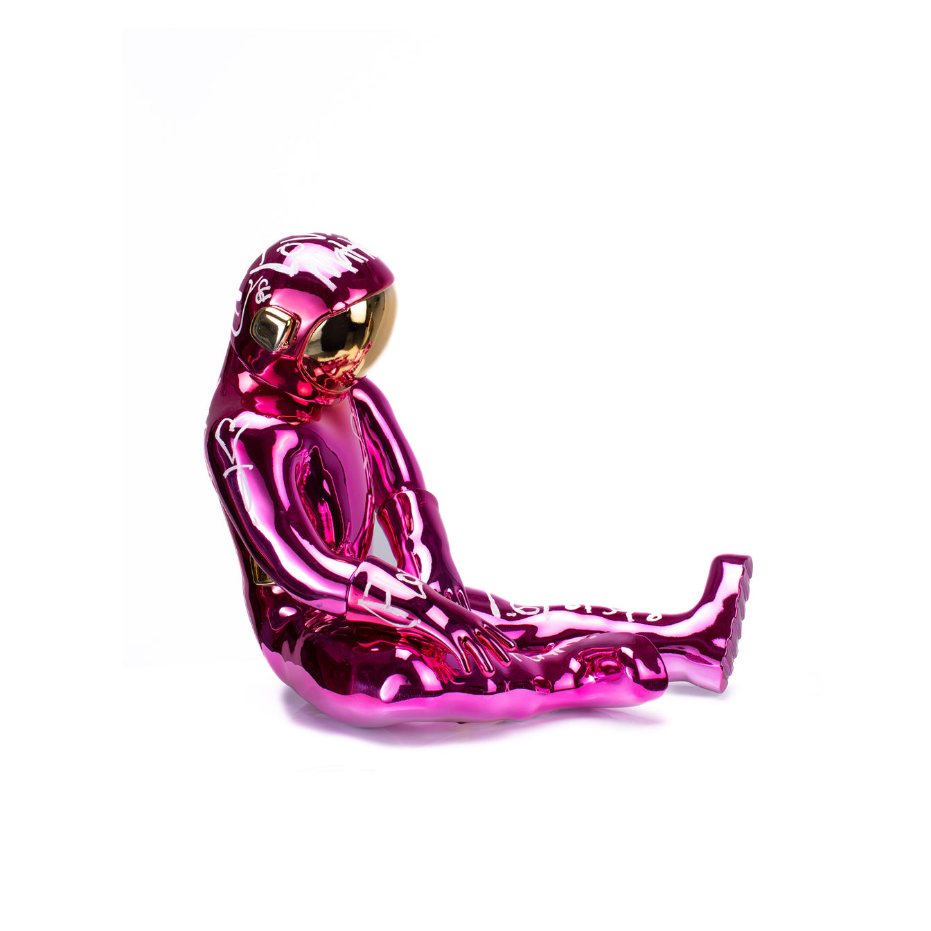 THE SITTING SPACEMAN (PINK/GOLD)