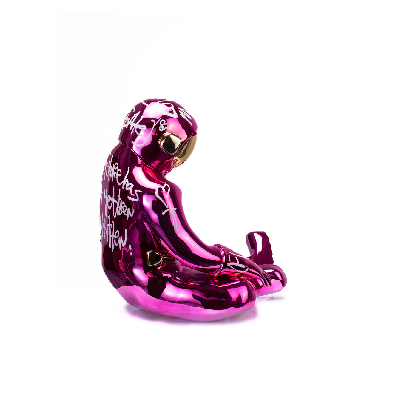THE SITTING SPACEMAN (PINK/GOLD)