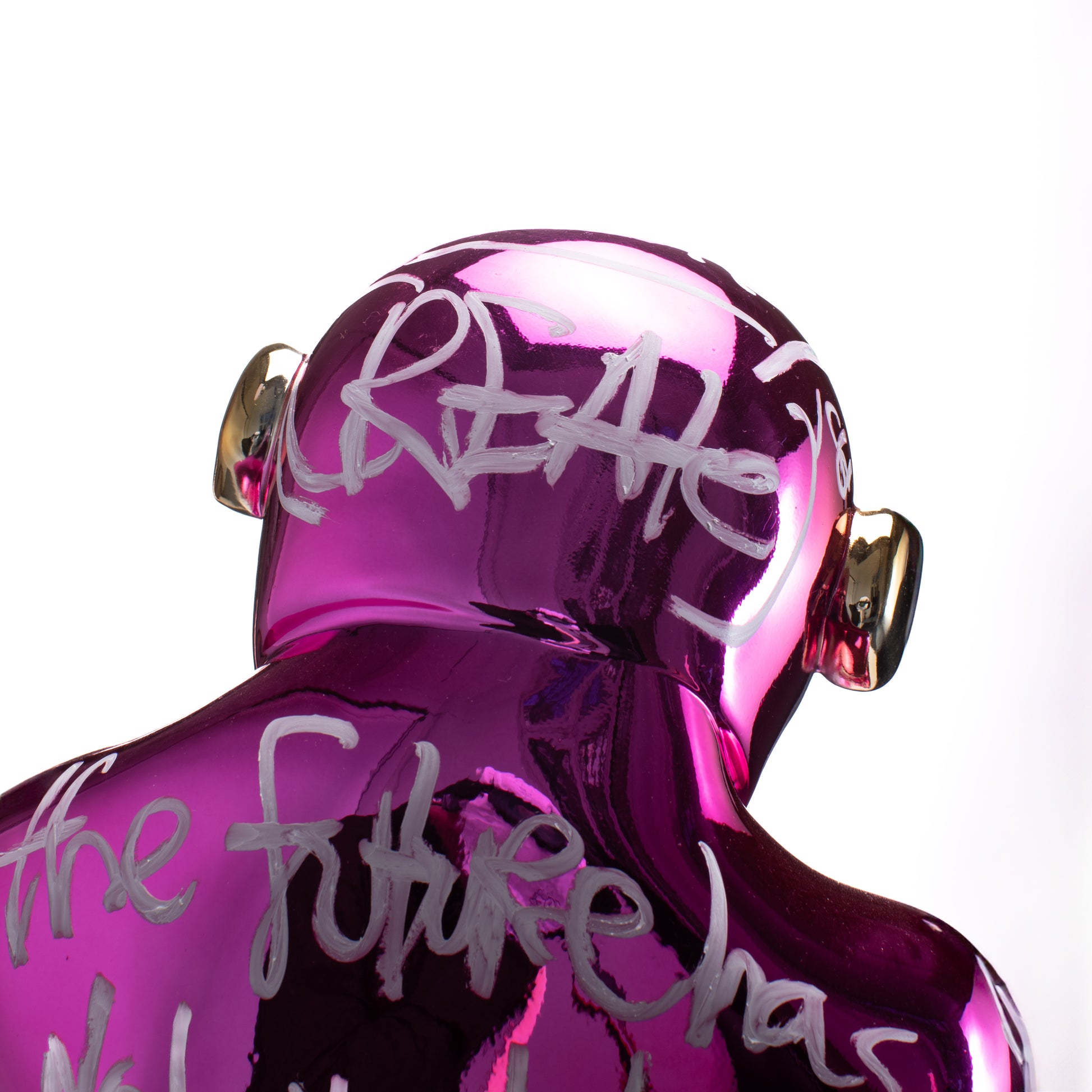 THE SITTING SPACEMAN (PINK/GOLD)