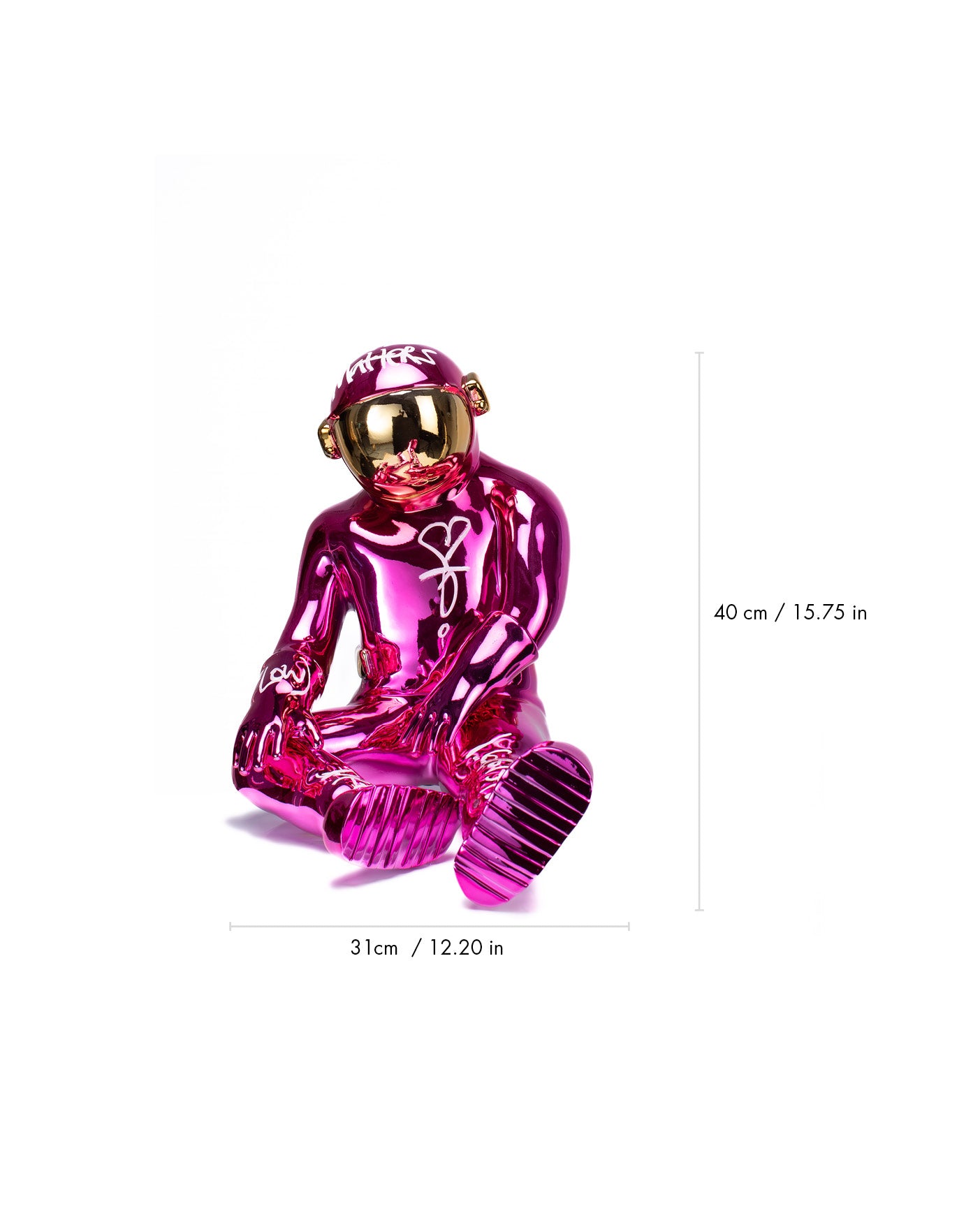 THE SITTING SPACEMAN (PINK/GOLD)